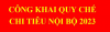 Công khai quy chế chi tiêu nội bộ 2023