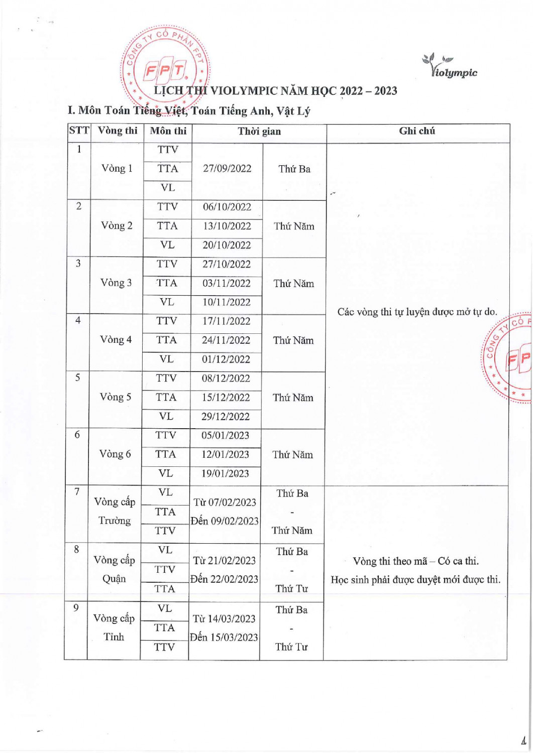 Lịch thi Violympic 2022 2023 page 0001