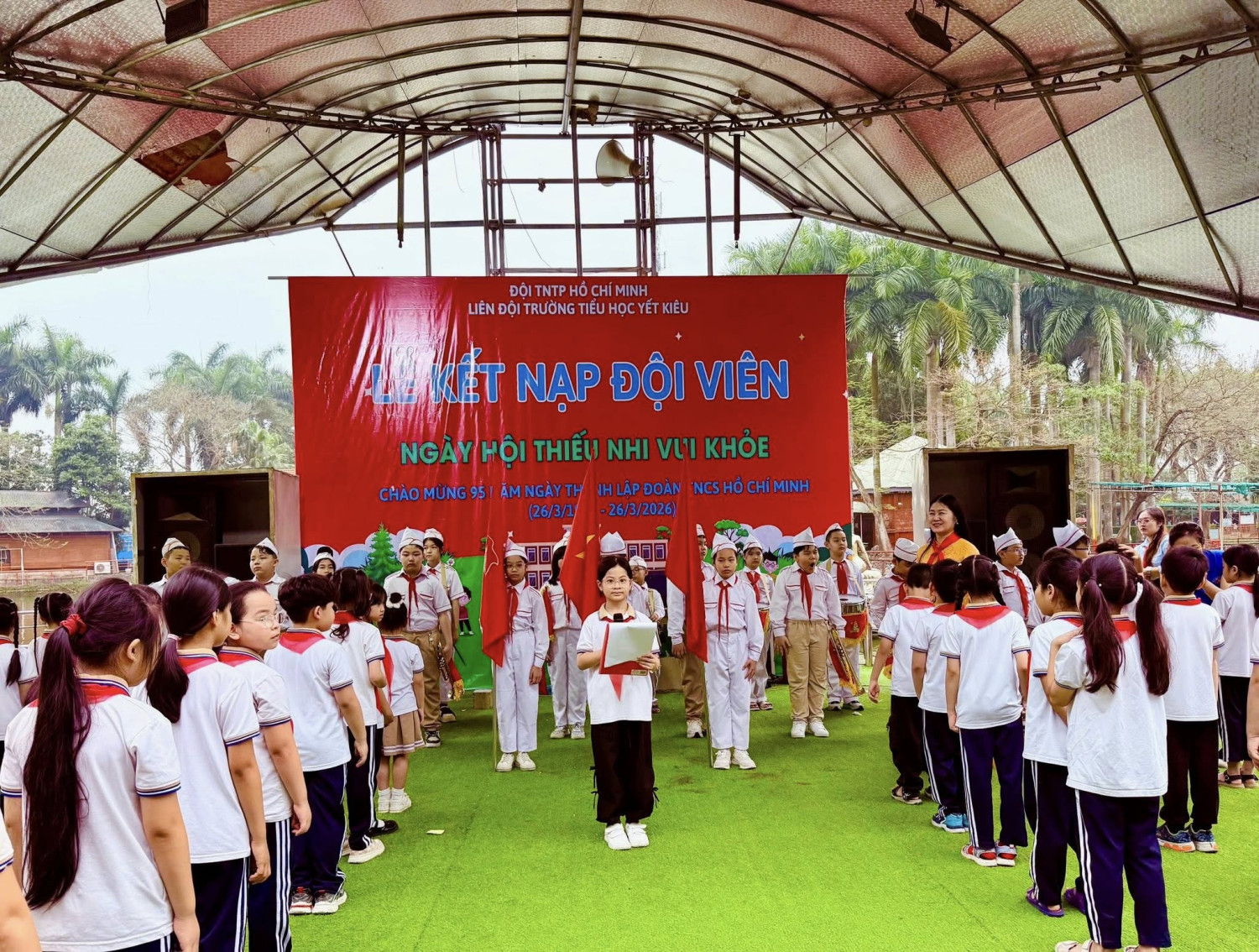 🌿🌈 HOẠT ĐỘNG TRẢI NGHIỆM TẠI KHU SINH THÁI CÁNH BUỒM XANH & LỄ KẾT NẠP ĐỘI VIÊN 26/3 🌈🌿