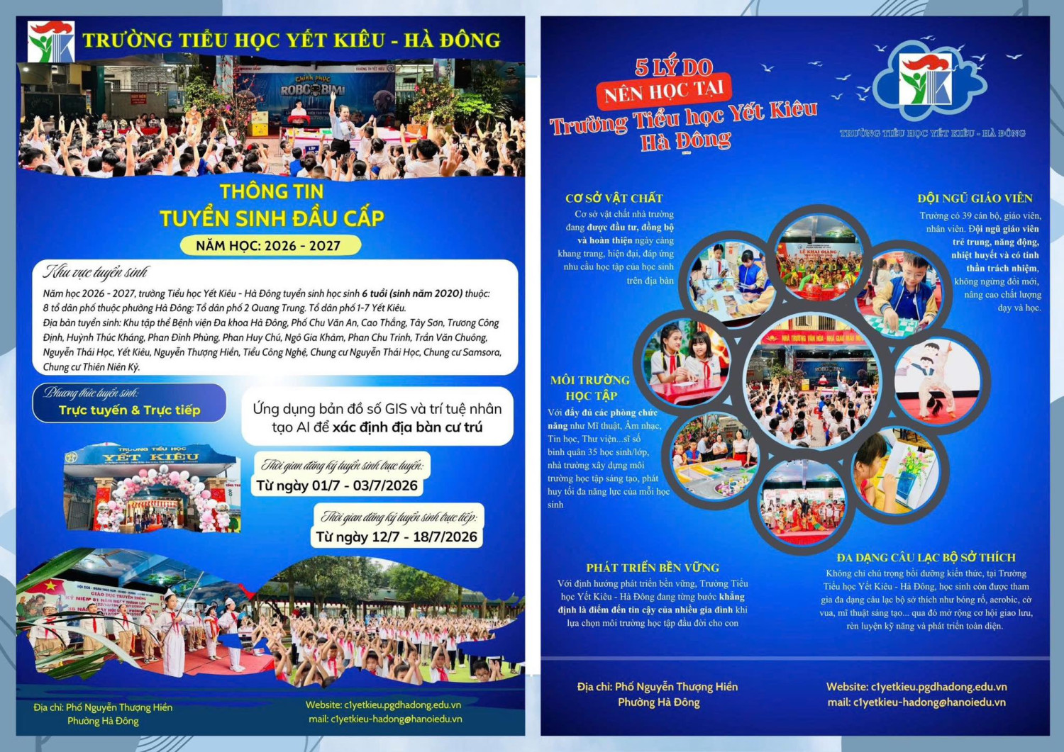 📣 [THÔNG BÁO] TUYỂN SINH LỚP 1 – NĂM HỌC 2026 - 2027 📣